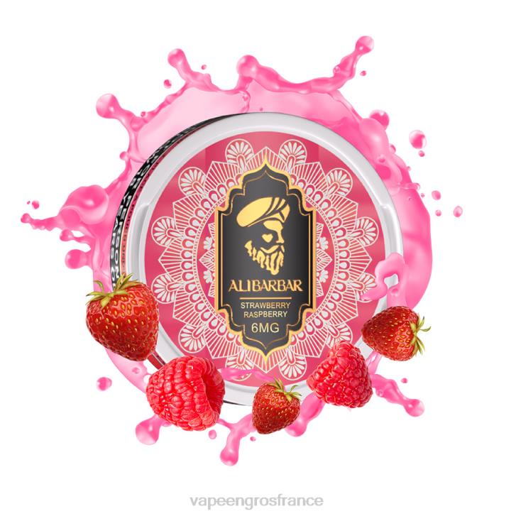 02JZ55 - Eliquide En Gros fraise framboise ALIBARBAR pochette de nicotine