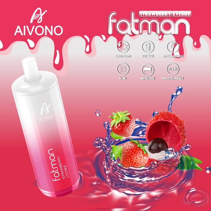 Aivono FATMAN 6800 litchi fraise - 80H823 Eliquide France