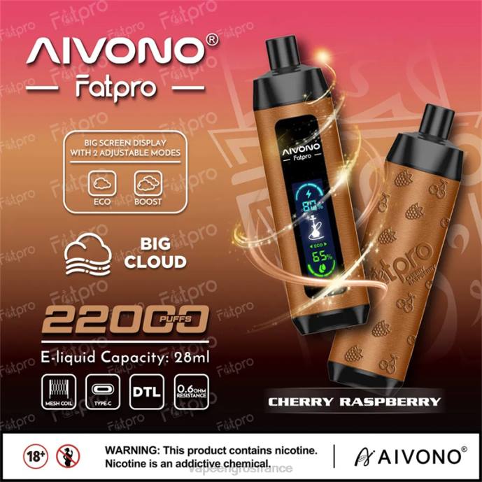 Aivono Fatpro 22000 cerise framboise - 80H84 Cigarette Electronique France