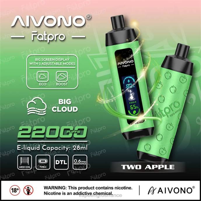 Aivono Fatpro 22000 deux pommes - 80H81 Vape En Gros France