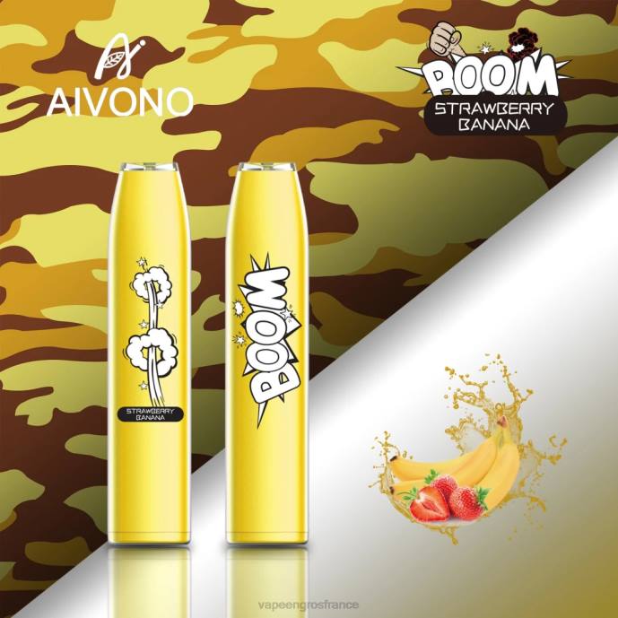 Aivono AIM BOOM 600 fraise banane - 80H8363 Eliquide France