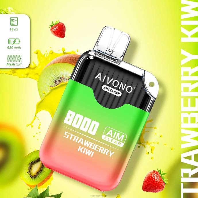 Aivono AIM CLEAR 8000 fraise-kiwi - 80H8210 Vape France Online