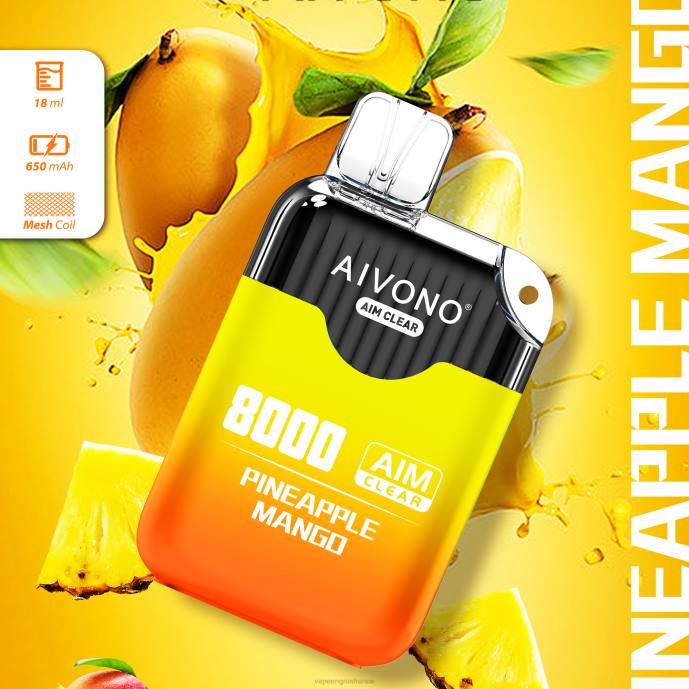 Aivono AIM CLEAR 8000 mangue ananas - 80H8209 Vape France Promotion