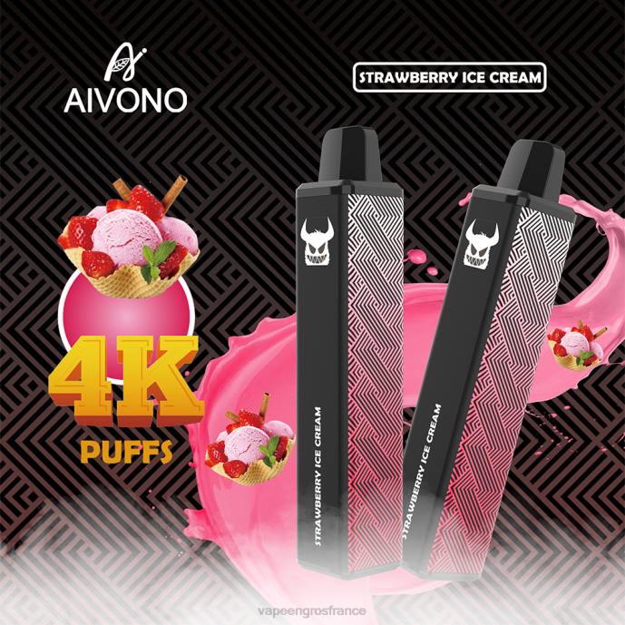 Aivono AIM FREAK 4000 glace à la fraise - 80H8263 Eliquide France