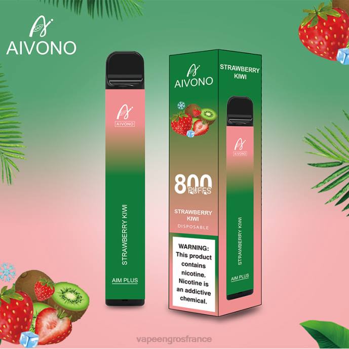 Aivono AIM PLUS 800 fraise-kiwi - 80H8194 Cigarette Electronique France