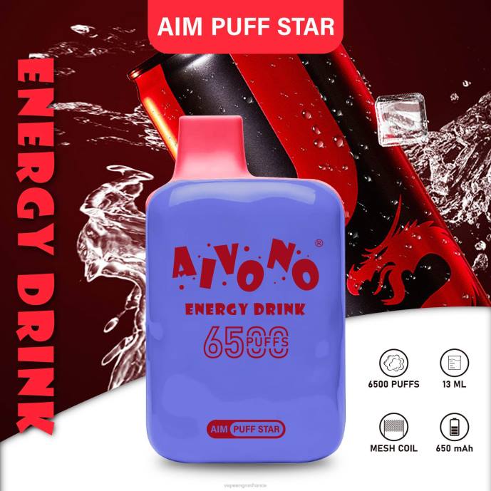 Aivono AIM PUFF STAR 6500 boisson énergisante - 80H8293 Eliquide France