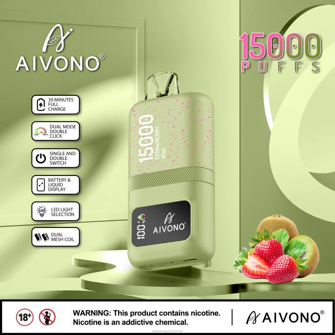 Aivono AIM magic 15000 fraise-kiwi - 80H863 Eliquide France