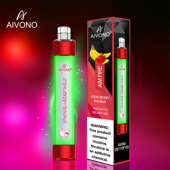 Aivono AIM FIRE 1000 fraise banane - 80H8332 Vape France Paris