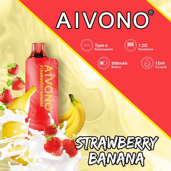 Aivono AIM GUN 7000 fraise banane - 80H8107 Vapoteuse En Gros