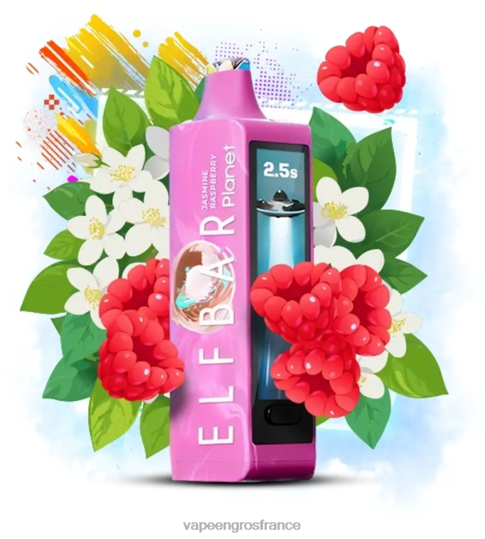 Elf Bar Planet 25000 - 2H2R419 jasmin framboise Vape France Promotion