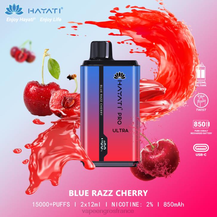 02JZ198 - Vape France Promotion cerise bleue Hayati Pro Ultra