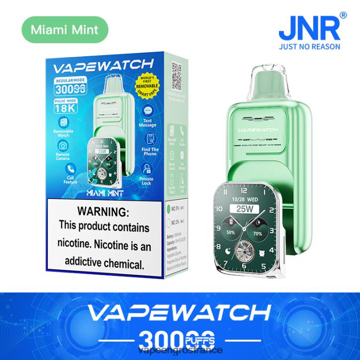 000Z8 JNR montre vape menthe de Miami